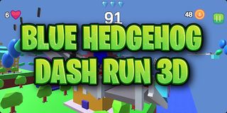 Blue Hedgehog Dash Run 3D v2 - Screenshot 1