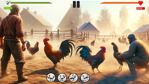 Farm Rooster Fighting Chicks - Screenshot 2
