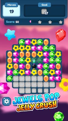 Jewels Pop Jelly Crush Game - Screenshot 1