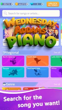 Wednesday Addams Piano Tiles - Screenshot 1