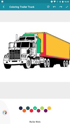 Trailer Truck Coloring Pages - Screenshot 4