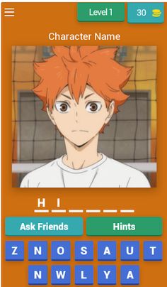 Haikyuu Character quiz - Screenshot 1