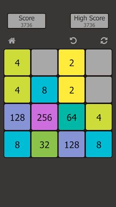 2048 Dark: Classic Number Puzz - Screenshot 2