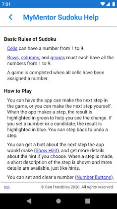 Mentor Sudoku - Screenshot 4