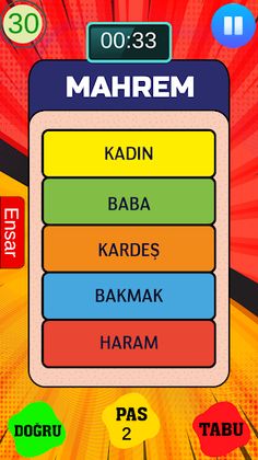 İslami Tabu Oyunu - Screenshot 2