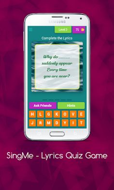 SingMe Guess the Lyrics Quiz - Screenshot 4