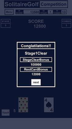 Solitaire Golf Competition - Screenshot 3