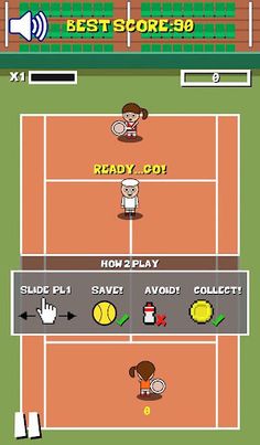 Retro Tiny Tennis - Screenshot 1