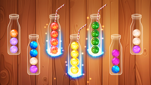 Color Ball Sort Wooden Puzzle - Screenshot 1