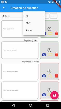 Questions a Choix Multiples - Screenshot 1