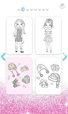 Girls Color Book with Glitter - Screenshot 2