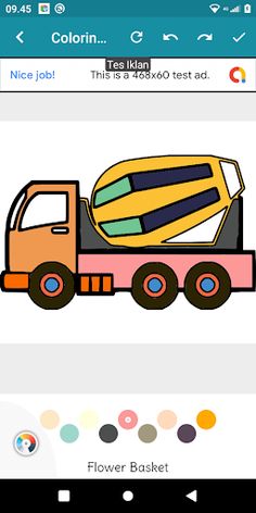 Coloring concrete mixer truck - Screenshot 3