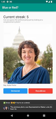 Blue or Red? Guess the party - Screenshot 2