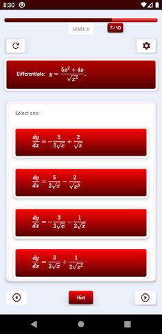 Calculus Math Quiz and Game - Screenshot 4