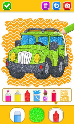 Cars Glitter Coloring Book - Screenshot 1
