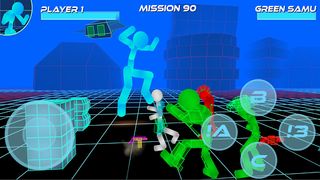 Stickman Neon Street Fighting - Screenshot 1