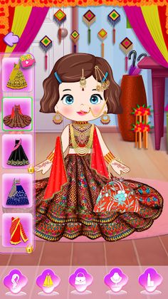 Indian Doll Dress Up - Makeup - Screenshot 1