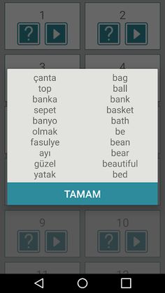 Word Matching Game (Turkish-En - Screenshot 3