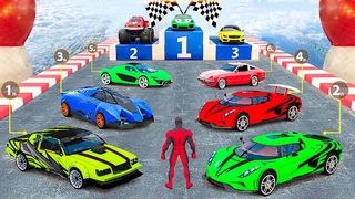 Superhero Car Stunt-Mega Ramp - Screenshot 3