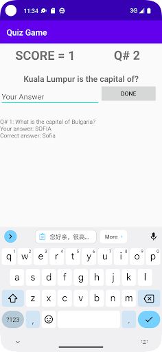 Quiz Game - Screenshot 2