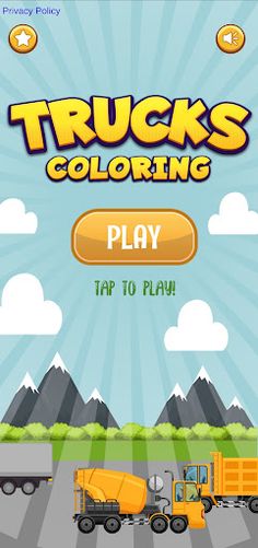 Trucks Coloring Glitter - Screenshot 2