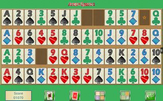 Aces + Spaces, card solitaire - Screenshot 1