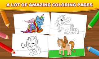 Ponies & Unicorns : Coloring b - Screenshot 2