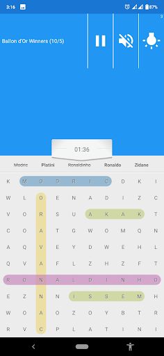 Word search for football - Screenshot 1