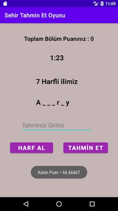 Şehir Tahmin Et Oyunu - Screenshot 1