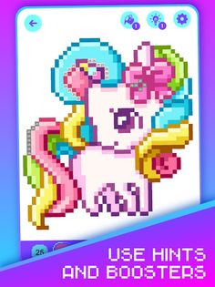 Pixel Unicorns Coloring Book - Screenshot 3