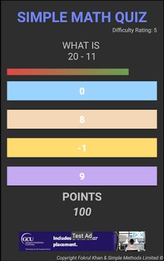 Simple Math Quiz - Screenshot 2