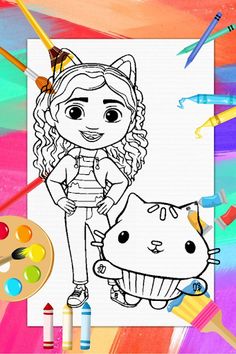 Gaby's Dollhouse Coloring Book - Screenshot 1