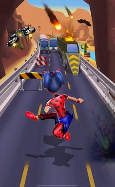 Subway Huggy Runner Lady 3D - Screenshot 2