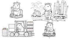 Capybara Construction Coloring - Screenshot 3