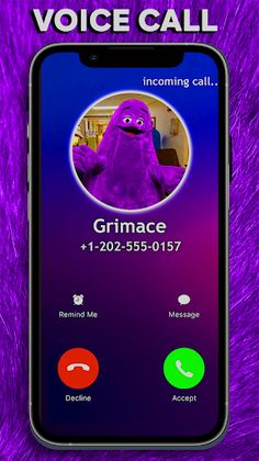 Grimace scary Shake Video Call - Screenshot 2