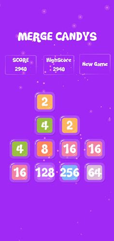 Merge Candies 2048 - Screenshot 2