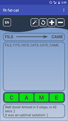 fit-fat-cat word challenge - Screenshot 2