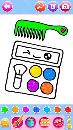 Beauty MakeUp Coloring Book - Screenshot 2