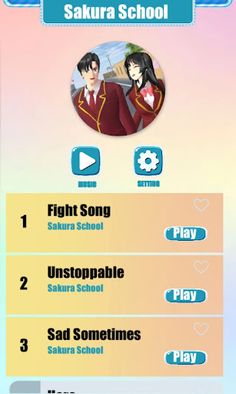 Sakura School Music Tiles Game - Screenshot 1
