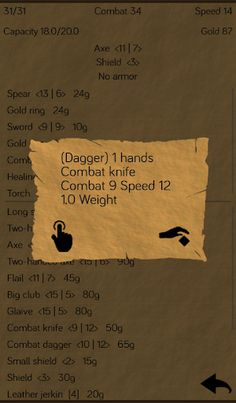 Dark Burden II - gamebook RPG - Screenshot 3