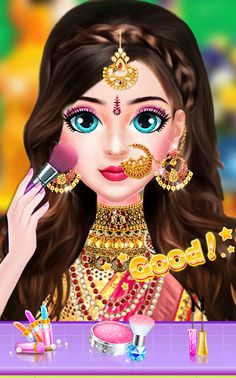 Indian Bride Makeup Dress Game - Screenshot 4