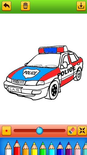 Police Car Coloring Game - Screenshot 2