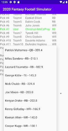 2020 Fantasy Football Draft Si - Screenshot 3