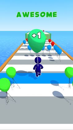 Balloon Fly Running 3D - Screenshot 1