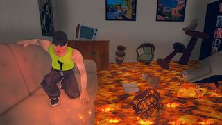 Baldies basics lava runner sim - Screenshot 2