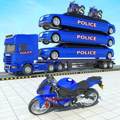 NY Police Bike Transport Truck - Screenshot 4