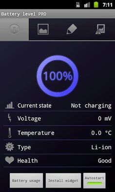 Battery level PRO - Screenshot 2