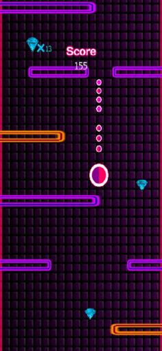 Pink Glow Fall Down - Screenshot 4