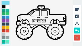Mobil Polisi Mewarnai - Screenshot 1
