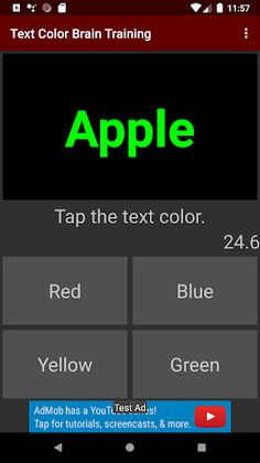 Text Color Brain training - Screenshot 2